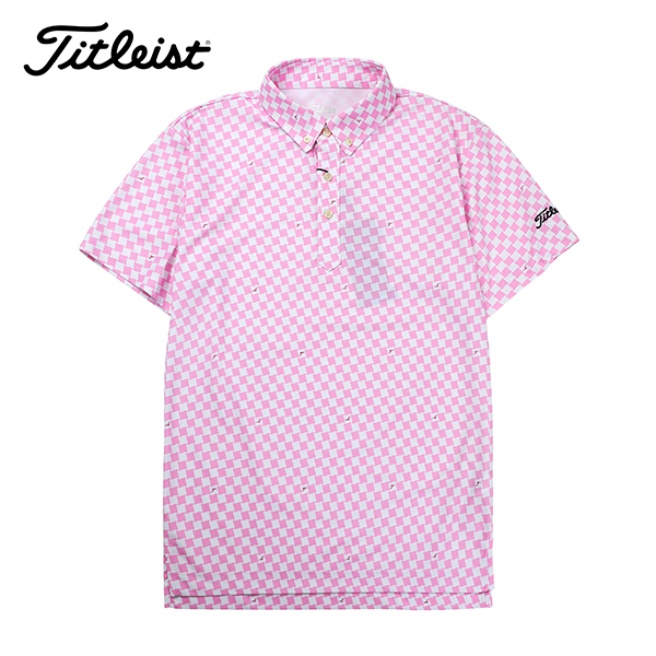 [타이틀리스트 TITLELIST] TSMC1721 PK / 체크 버튼 다운 셔츠 (핑크) 타임메카