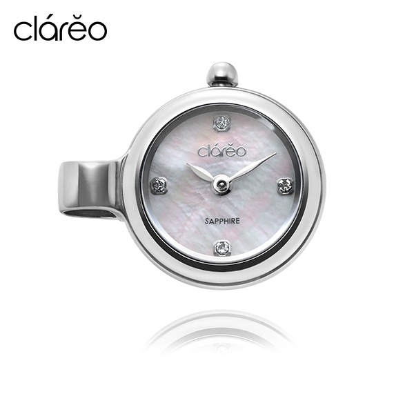 [공식수입정품] 클라레오 CL1802WH 룬 블랑쉬 플랫 참 시계 여성 시계 타임메카