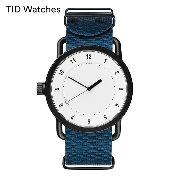 [공식수입정품] TID WATCHES 10200123 No.1 White / Blue Nylon Wristband (36) 여성 나토시계 트랜드메카