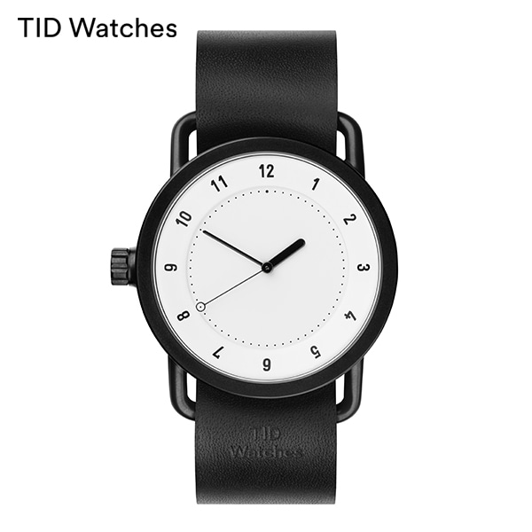 [공식수입정품] TID WATCHES 10200101 No.1 White / Black Leather (36) 여성 가죽시계 타임메카